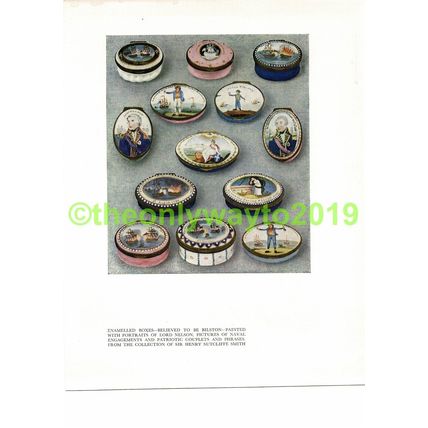 Enamelled Boxes (Bilston), Naval & Patriotic , Book Illustration (Print), 1934