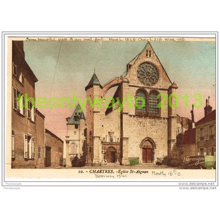 CHARTRES, EGLISE ST AIGNAN, EURE ET LOIRE, FRANCE, Postcard, c1920s