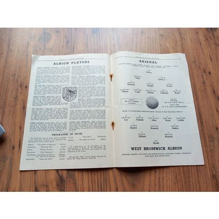 1953/54 Arsenal vs WBA - Division 1 - 12/12/1953