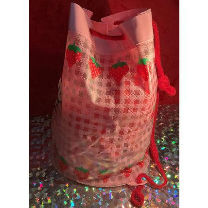 A Very Rare Vintage Sanrio 2002 Hello Kitty & MiMi Plastic Backpack Tote