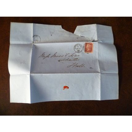 1866 GB QV 1d Red stamp AN Plate 78 cover Moss & Lowe Solicitors Hull London