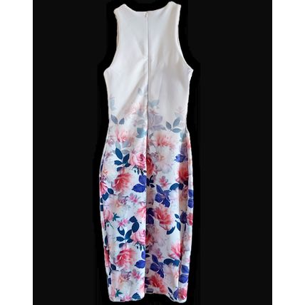 New Look Floral Dress Printed pencil bellow knee lenght size 8 XS extensible