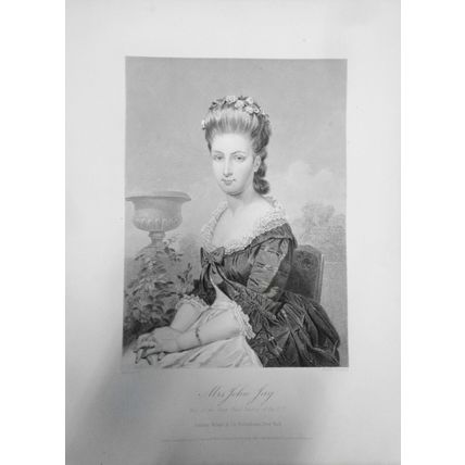 Mrs. John Gay - original portrait engraving - 1876 - Duyckinck Int'l Gallerie