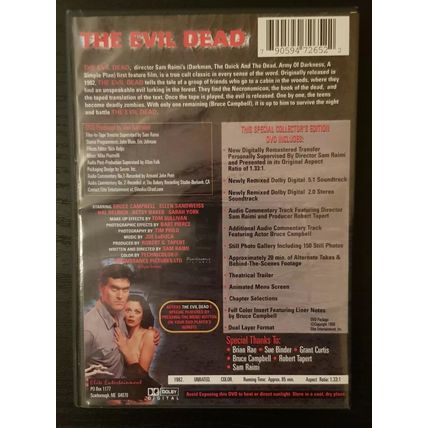 The Evil Dead Elite Entertainment Region 1 DVD UNCUT Sam Raimi - Rare