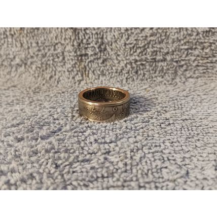 1977 Kennedy Half Dollars size 9 1/2 coin ring handmade mixed metals