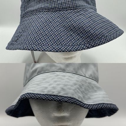 Women’s Reversible Kangol Bucket Hat New With Tags Gray/ Blue Plaid - One Size
