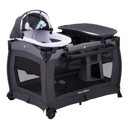 Pamo Babe Portable Playpen Foldable Playard for Baby and Toddler Mattress, Chang