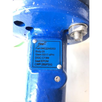 NEW FLOW 04C2245353 MANUAL 4" BUTTERFLY VALVE, CF8M, EPDM, SS17-4PH A395,FI