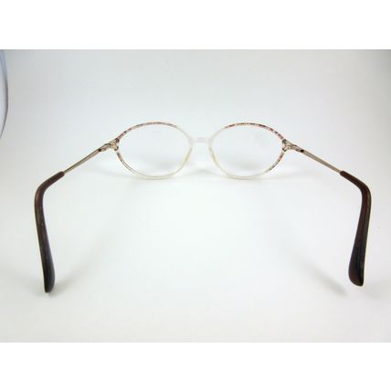Vintage 098 Gloria Vanderbilt Zyloware Eyeglass Frames Gold/Pink Flower Design