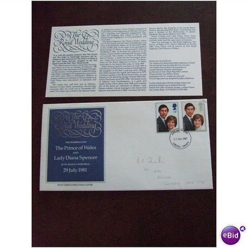 1981 GB Royal Wedding Charles and Diana PO FDC Carlisle