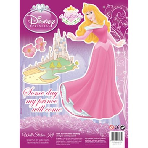 Disney Children's Kids Collectors Wall Stickers - Princess Wearing Pink Dress