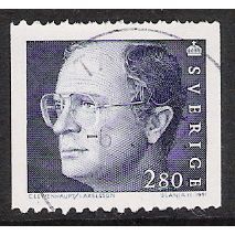 Fa 1716: 2 Kr. 80 deep blue Definitive Stamp: King Carl XVI Gustaf.