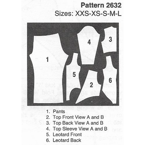 Kwik Sew 2632 Sewing Pattern Misses Pants Top Leotards Size XXS S M L 1997 Uncut