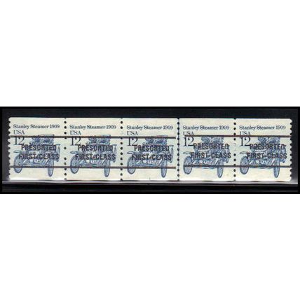 2132a 12c Stanley Steamer Very Fine MNH Dry Gum PNC 1/5 Line Gap X1990
