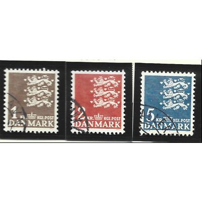 Denmark Stamps Scott #297 To 299, Used
