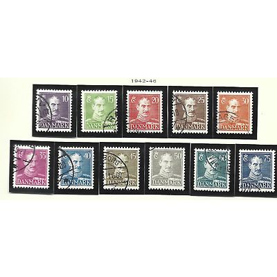 Denmark Stamps Scott #280 To 287, Used