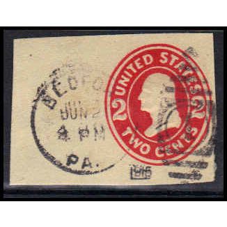 Used U411e 2c George Washington Fine Cut Square Z2827