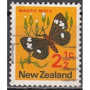 New Zealand 1970 Michel 520X O Cote (2005) 0.20 Euro Papillon Nyctemera annulata
