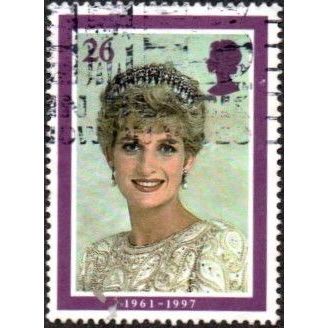 1998 Diana, Princess Of Wales Commemoration. 26p Wearing Tiara. 1991 Fine Used