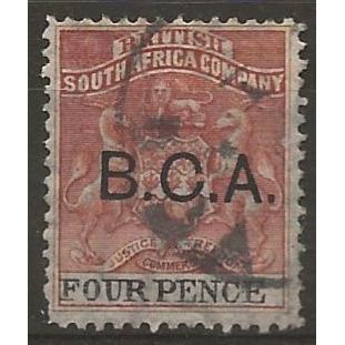 British Central Africa 1891 SG3 4d Reddish-Chestnut & Black FIne Used ..