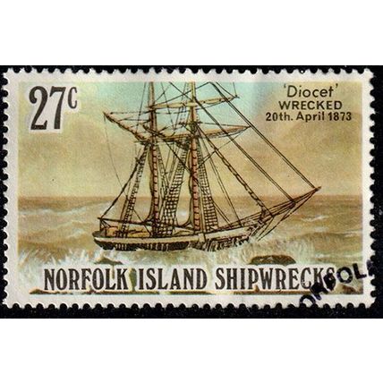 Norfolk Island 1982 Shipwrecks 27c Used Stamp .