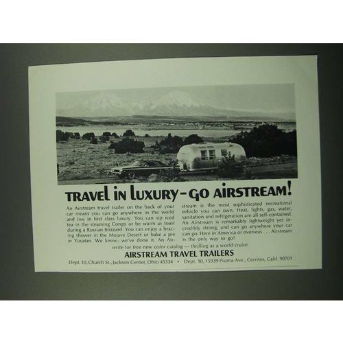 1970 Airstream Travel Trailers Ad - Travel in Luxury