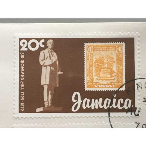 Jamaica 1979 Rowland Hill 20c 1920 1s inverted Used SG 485 Sc 458 postage stamp