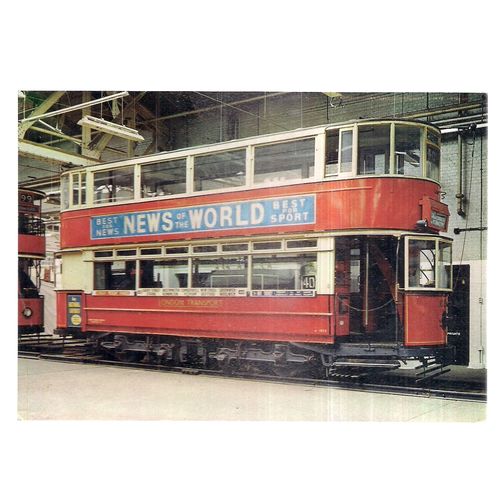 1908 LONDON COUNTY COUNCIL TRAMCAR no 1025.. vintage unused postcard #
