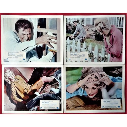 BIRDS, The (1963) original release UK F.O.H. / Lobby cards ***Hitchcock***