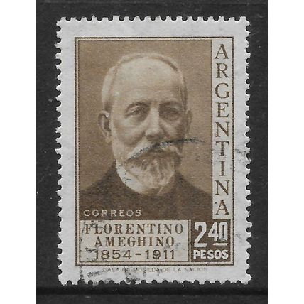 ARGENTINE REP 1956 2p.40 BROWN FLORENTINO AMEGHINO SG 897 FINE USED