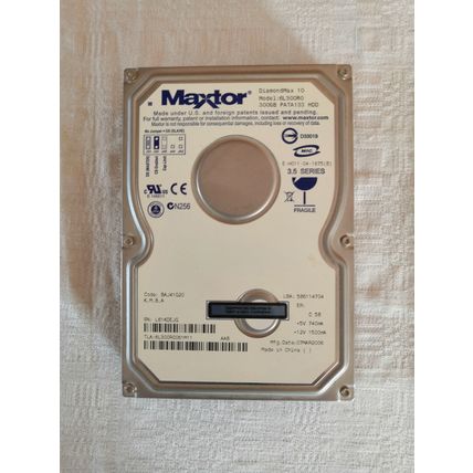 Maxtor DiamondMax 10, 6L300R0, PATA133, 7200RPM, 300GB, 3.5" Internal Hard Drive