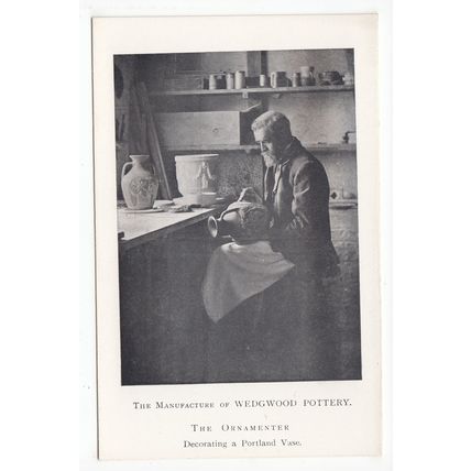 The Ornamenter Manufacture of Wedgwood Pottery Stoke-on-Trent Postcard
