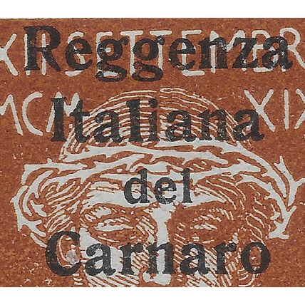 Carn Mi 8: 20 c. yellow-green Overprinted Military Post Stamp