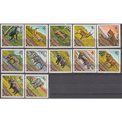 Guinée 1975 Michel 717 - 728 Neuf ** Cote (2001) 25.10 Euro Faune africaine
