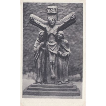 Kreuzigungsgruppe Katholische Kirsche Crucifixion Antique German Religious Postc