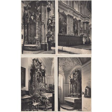 Furstenfeldbruck Klosterkirsche 4x Antique German Religious Postcard s