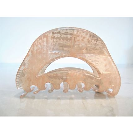 Painted marbled glitter acrylic hair claw clamp clips thin fine medium hair