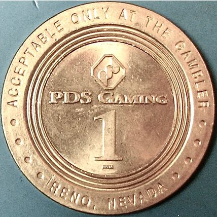 The Gambler. $1 Casino Token. Reno, NV. P32.