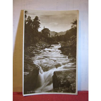 DOG FALLS, CANNICH unused antique postcard RP =