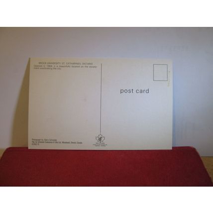BROCK UNIVERSITY, ST. CATHERINES, ONTARIO unused postcard =