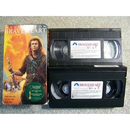 BRAVEHEART VHS tape - Mel Gibson (2 VHS tapes)