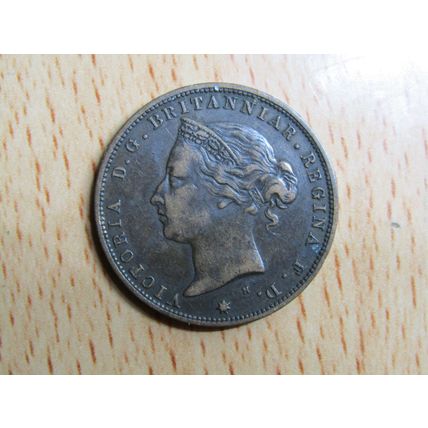 Jersey 1877h Victoria 1/24th of a Shilling Coin