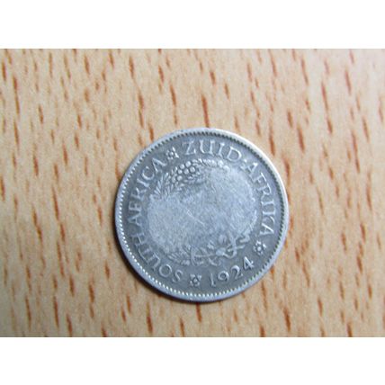 South Africa 1924 3d Threepence Coin