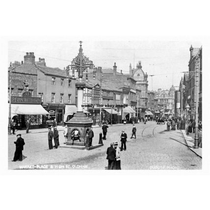 pt2930 - High Street & Market Place , Oldham , Lancashire - print 6x4
