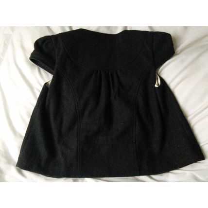 RIVER ISLAND Vintage waistcoat/bolero Charcoal grey wool-rich fabric. Size 12.