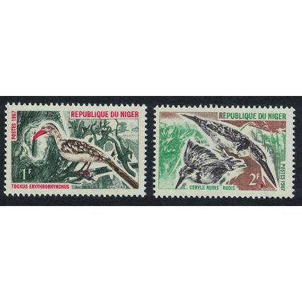 Niger Hornbill Kingfishers Birds 2v 1967 MNH SG#247-248