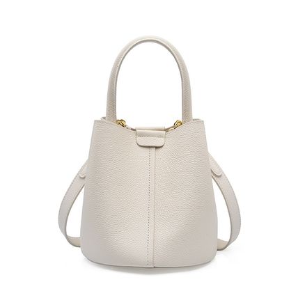 Women Genuine Soft Leather Shoulder Hobo Bag White