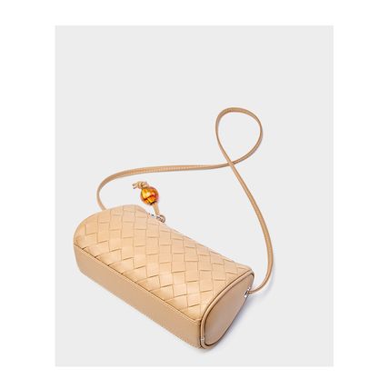 Genuine Leather Women Pillow Bag Bronze