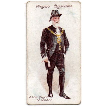 PLAYER'S CIGARETTE CARD CEREMONIAL & COURT DRESS 1911 No 24 LORD MAYOR OF LONDON