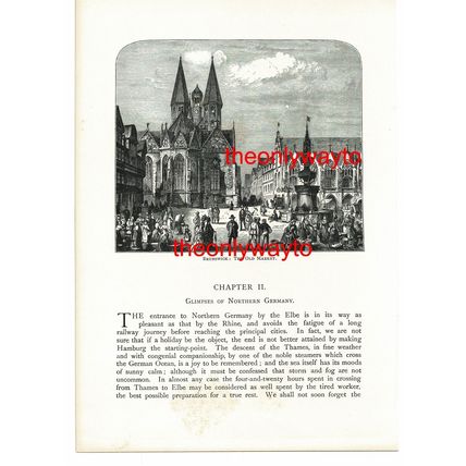 BRUNSWICK, OLD MARKET (BEETHOVEN'S HOUSE, BONN, Reverse), Book Illustration 1893